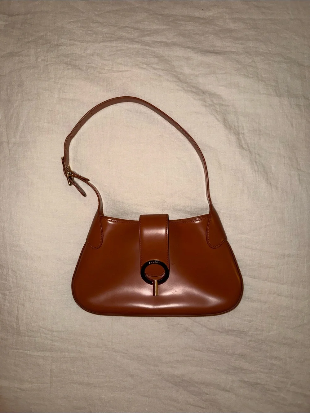 Sandro Sweet Janet Brown Leather Shoulder Bag